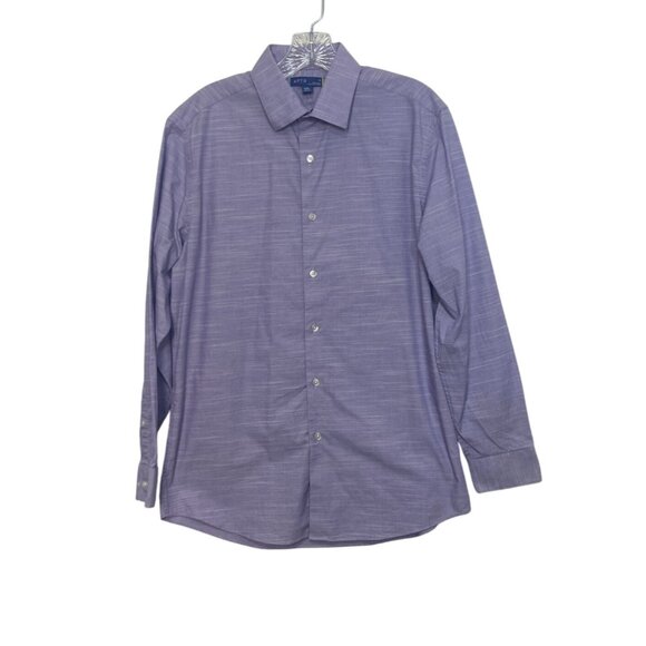 Apt 9 Regular Fit Button Up Dress Shirt Mens Medium Purple New - Picture 1 of 8